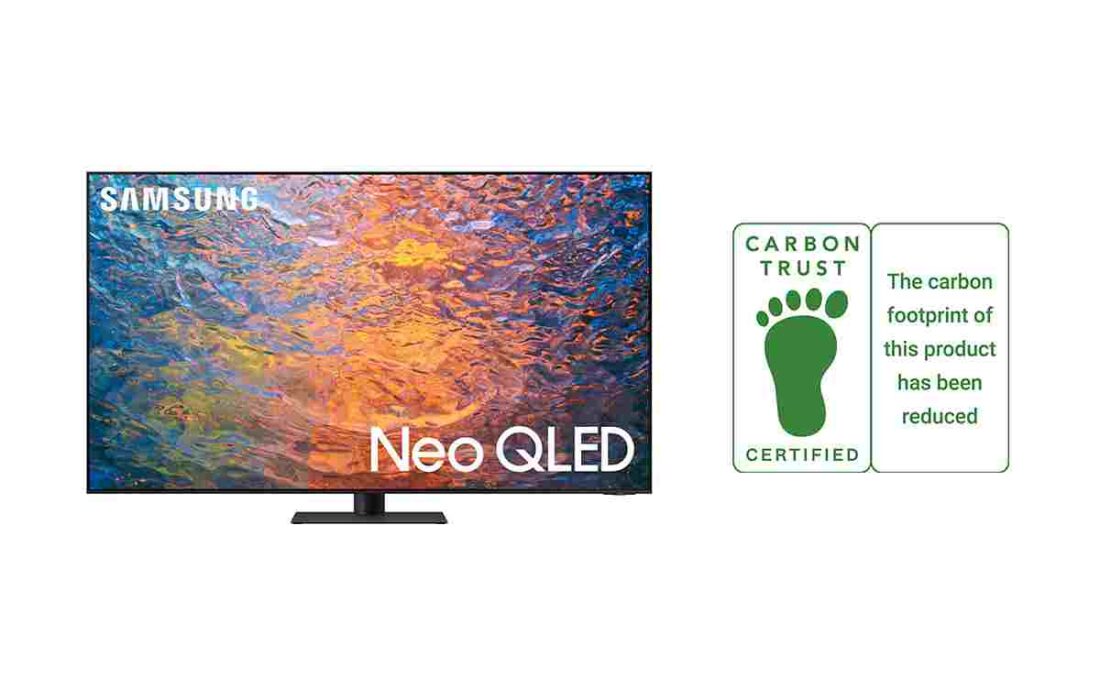 تلویزیون‌هایNeo QLED 2023 سامسونگ گواهی کاهش کربن را دریافت کرد