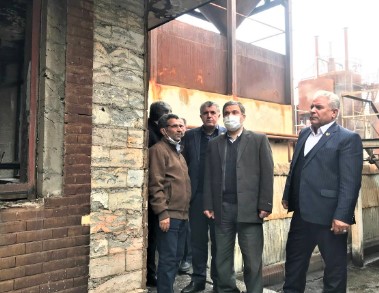 بازدید مدیر عامل بیمه ایران از شرکت دچار حریق شده پالایش روغن سکان بازدید مدیر عامل بیمه ایران از شرکت دچار حریق شده پالایش روغن سکان