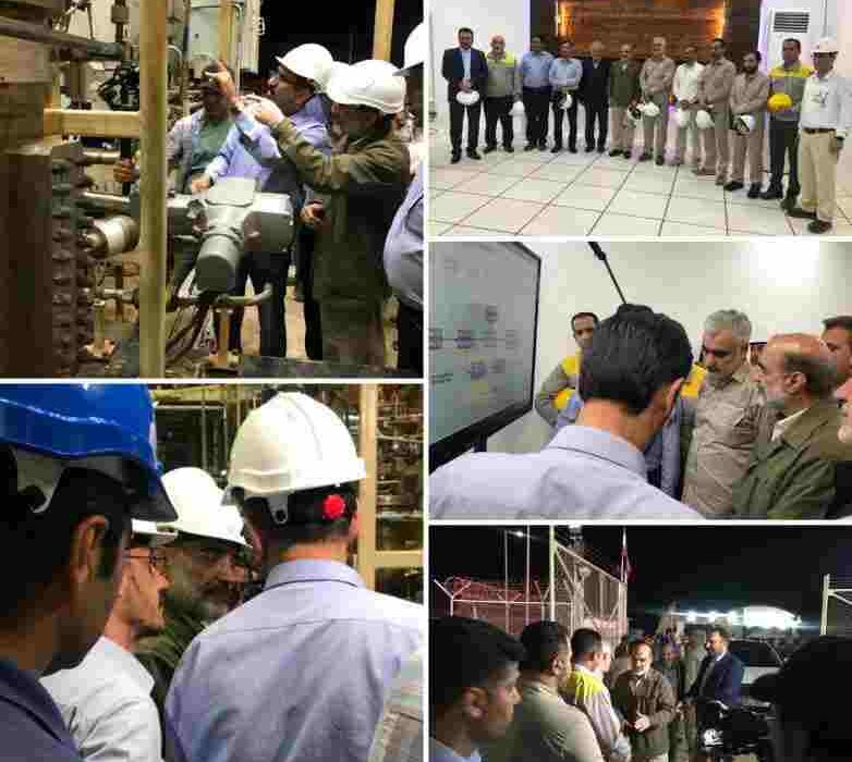 بازدید شبانه دکتر علی عسکری از عملیات راهاندازی پالایشگاه گاز هویزه خلیج فارس بازدید شبانه دکتر علی عسکری از عملیات راهاندازی پالایشگاه گاز هویزه خلیج فارس